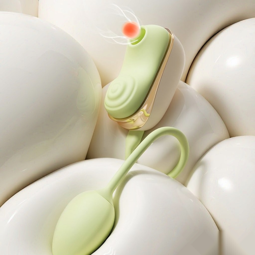 App-Controlled Suction Bullet Vibrator - Mambo Green